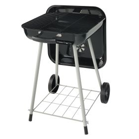 17.5 Inch Charcoal Grill with Wheels and Adjustable Dampers