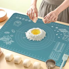 Silicone Pastry Mat 32" x 24" Extra Thick Non Stick Baking Mat with Measurements and Edge Heightening, Food Grade Silicone Rolling Mat for Pastry
