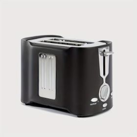 (FST-MBJ-110V)2 Slice Toaster, Quick & Even Results Every Time, Wide Slots Fit Any Size Bread Drop-Down Crumb Tray for Easy Clean Up, Stainless Steel