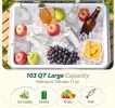 84-Quart Portable Wheeled Ice Cooler with Foldable Pull Handle for Easy Transport Large Capacity Picnic Cooler with Storage Compartment