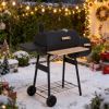 Black Charcoal Barbecue Grill Backyard Picnic Cookware Portable Outdoor Cooking Equipment