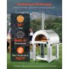 Dual Fuel Pizza Oven Outdoor, 26 in Portable Pizza Oven, Pellet & Gas Powered Outdoor Pizza-Maker with Thickened Cordierite Pizza-Stone