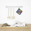 Pomeranian Hippie Dawg Pair of Pot Holders Kitchen Heat Resistant Pot Holders Sets Oven Hot Pads for Cooking Baking BBQ, 7 1/2 x 7 1/2