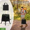 Portable Camping Stove with Detachable Iron Panels Black 27x27x34cm Lightweight Foldable Outdoor Wood Burning Fire Pit for Picnic BBQ Hiking Backpacki