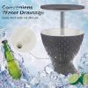 Patio Cooler Bar Table With Height-Adjustable
