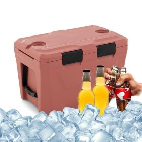 Portable Cooler Hard Shell Ice Chest for Outdoor Camping (Color: pink, Type: Coolers)