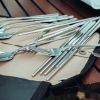 Outdoor Camping Cutlery Set With Storage Bag